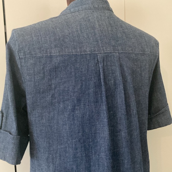 Anne Klein Steffi short sleeves denim dress 4 - Picture 6 of 15